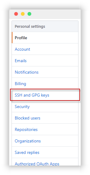 Refer SSH Keys